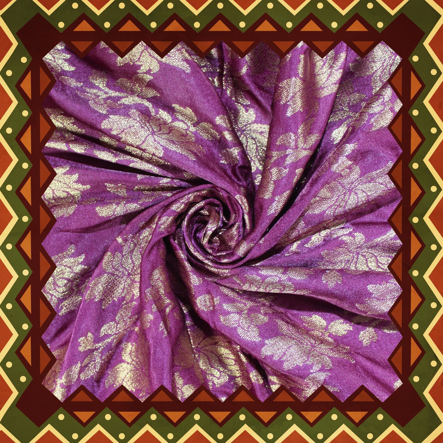 Satin Zari Jaal Jaquard