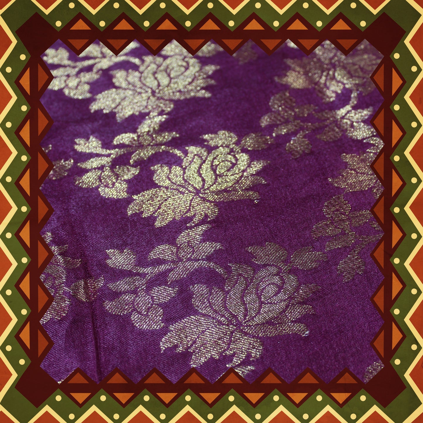 Satin Zari Jaal Jaquard