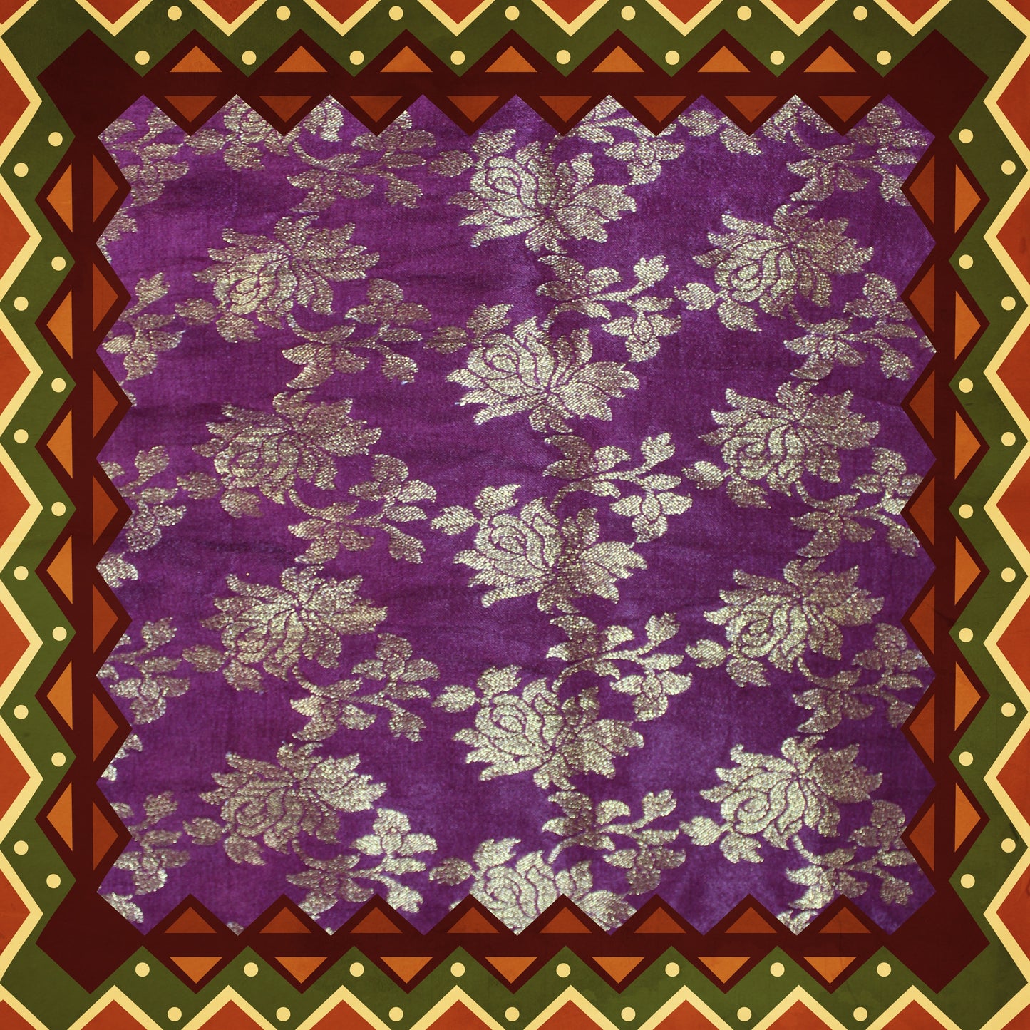 Satin Zari Jaal Jaquard