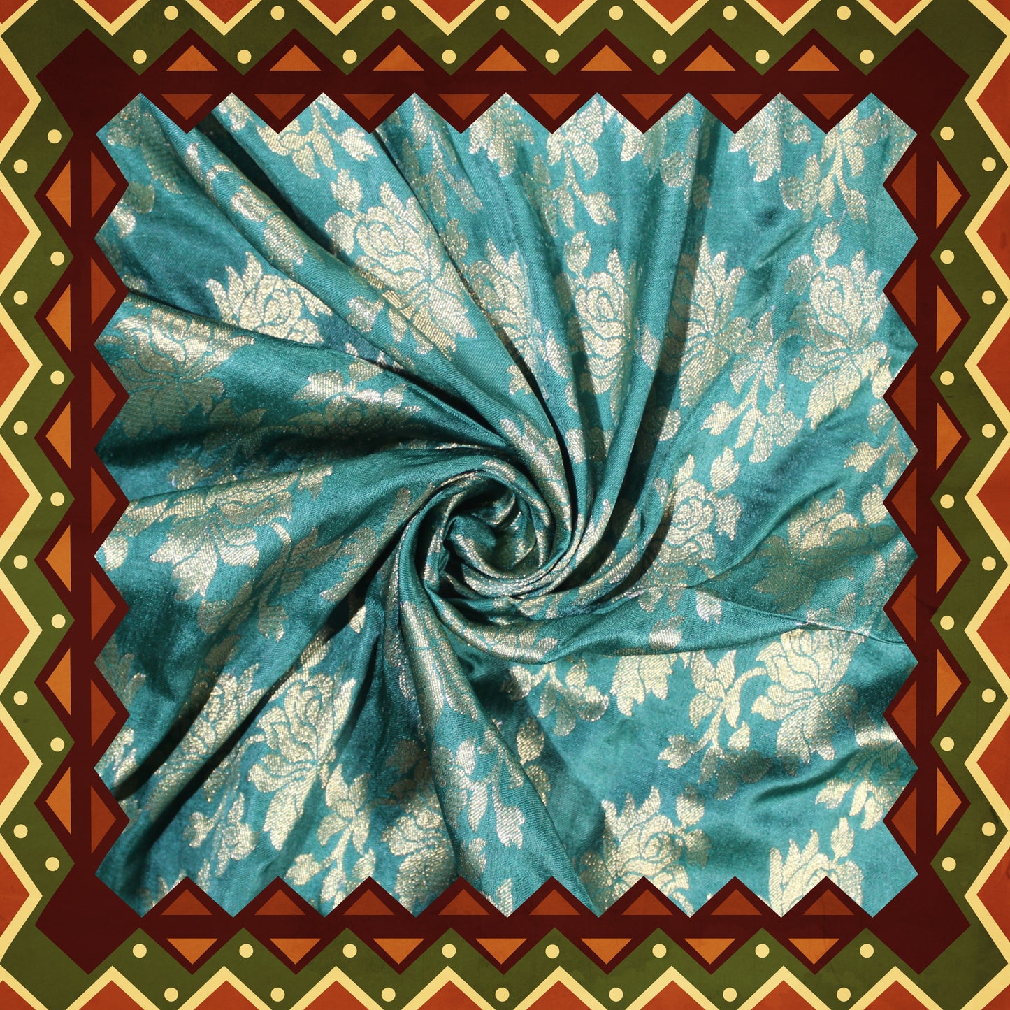 Satin Zari Jaal Jaquard