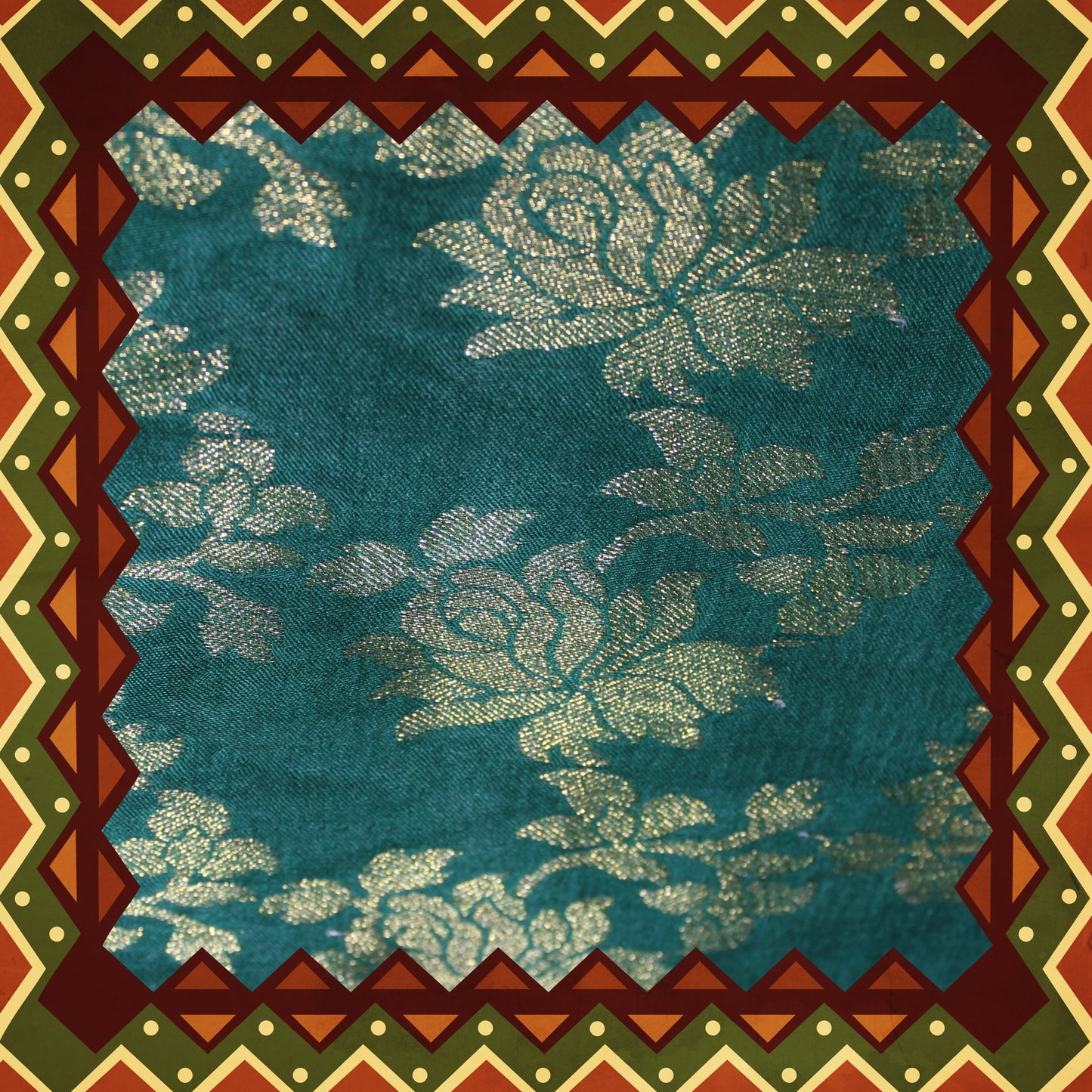Satin Zari Jaal Jaquard