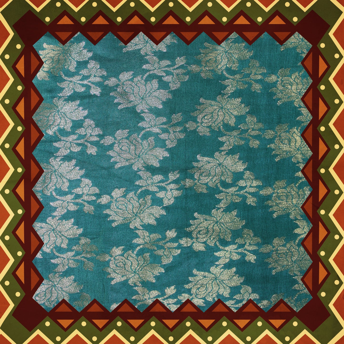 Satin Zari Jaal Jaquard