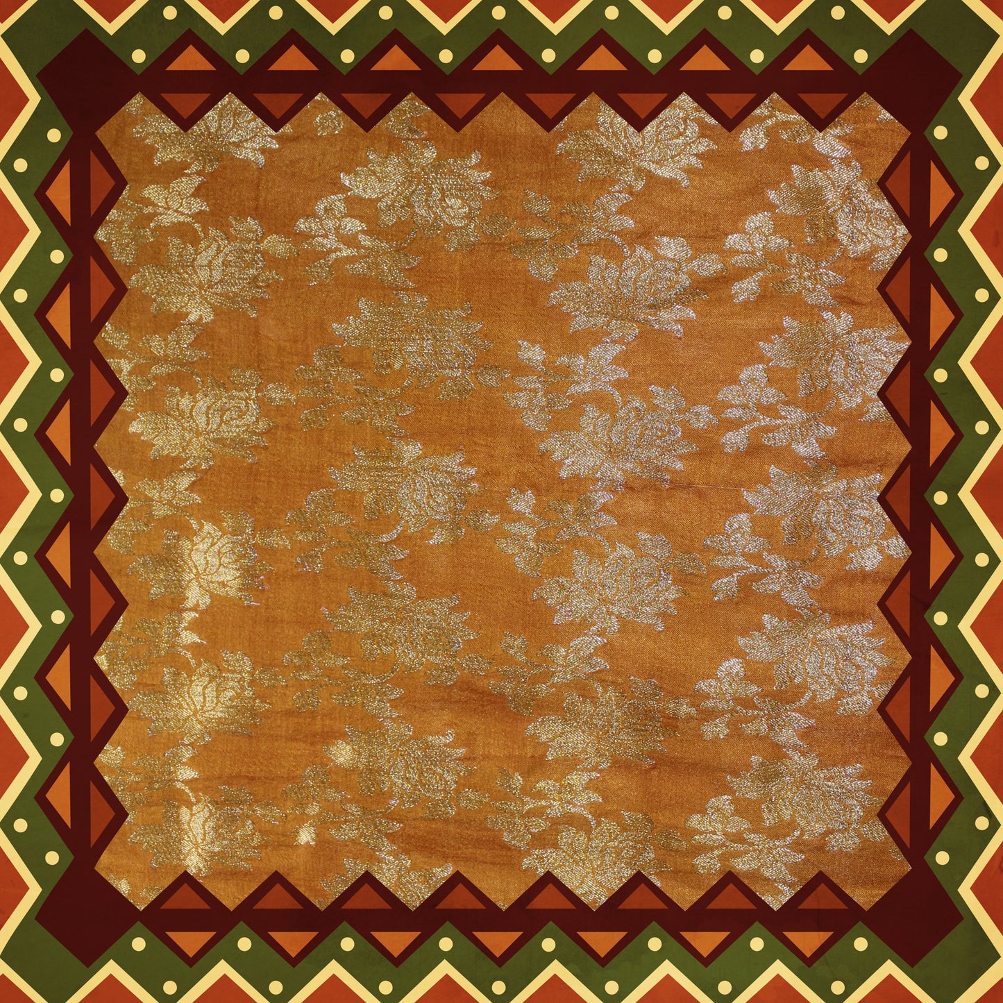 Satin Zari Jaal Jaquard