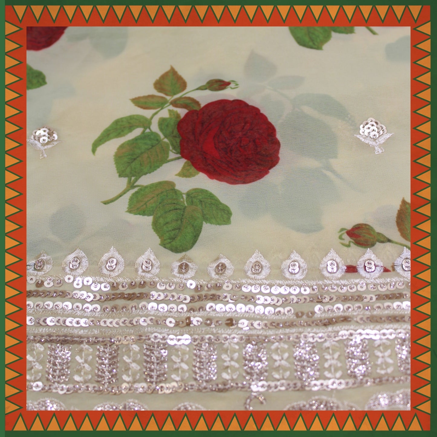 Heavy Daman Georgette On Digital Print (FW-44")