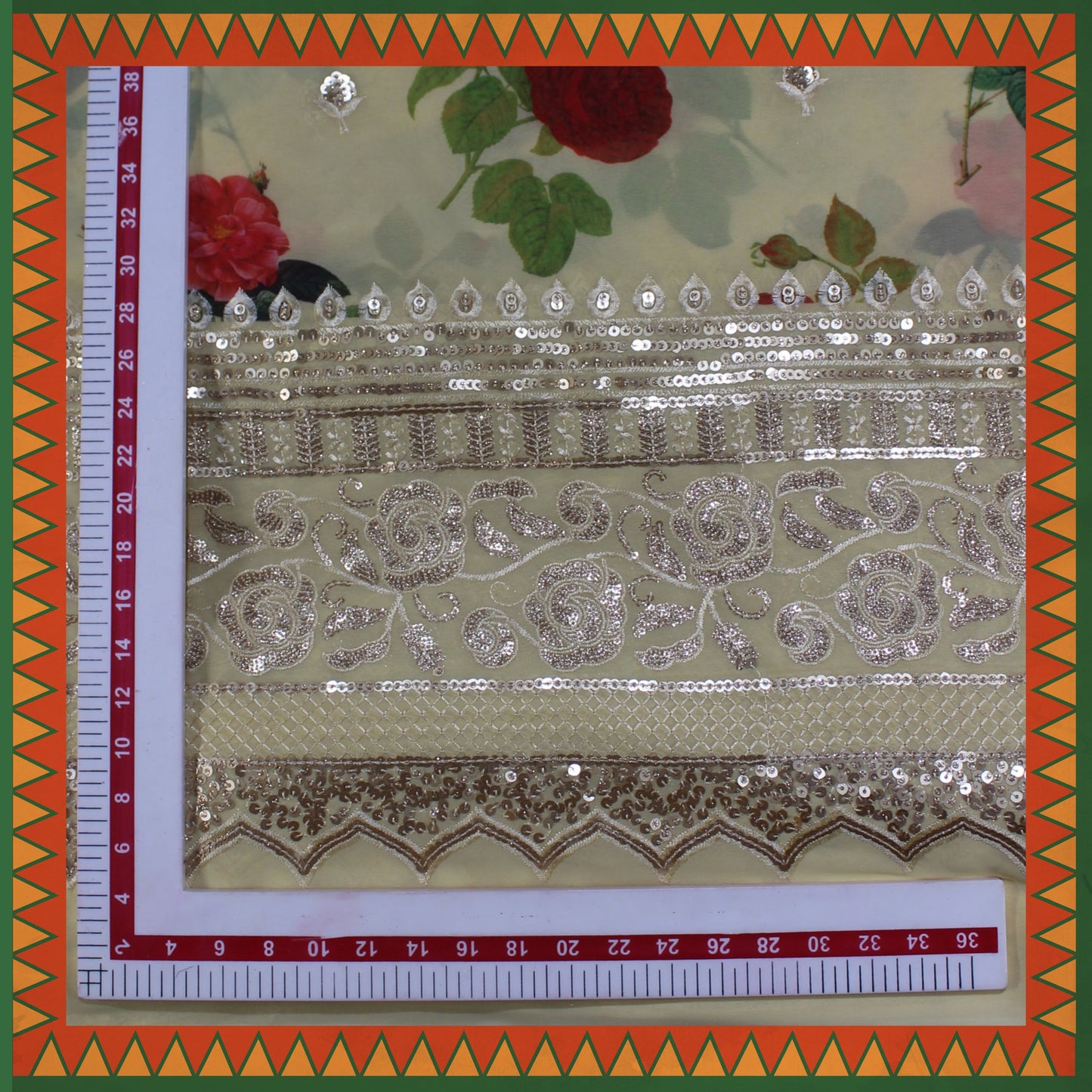Heavy Daman Georgette On Digital Print (FW-44")