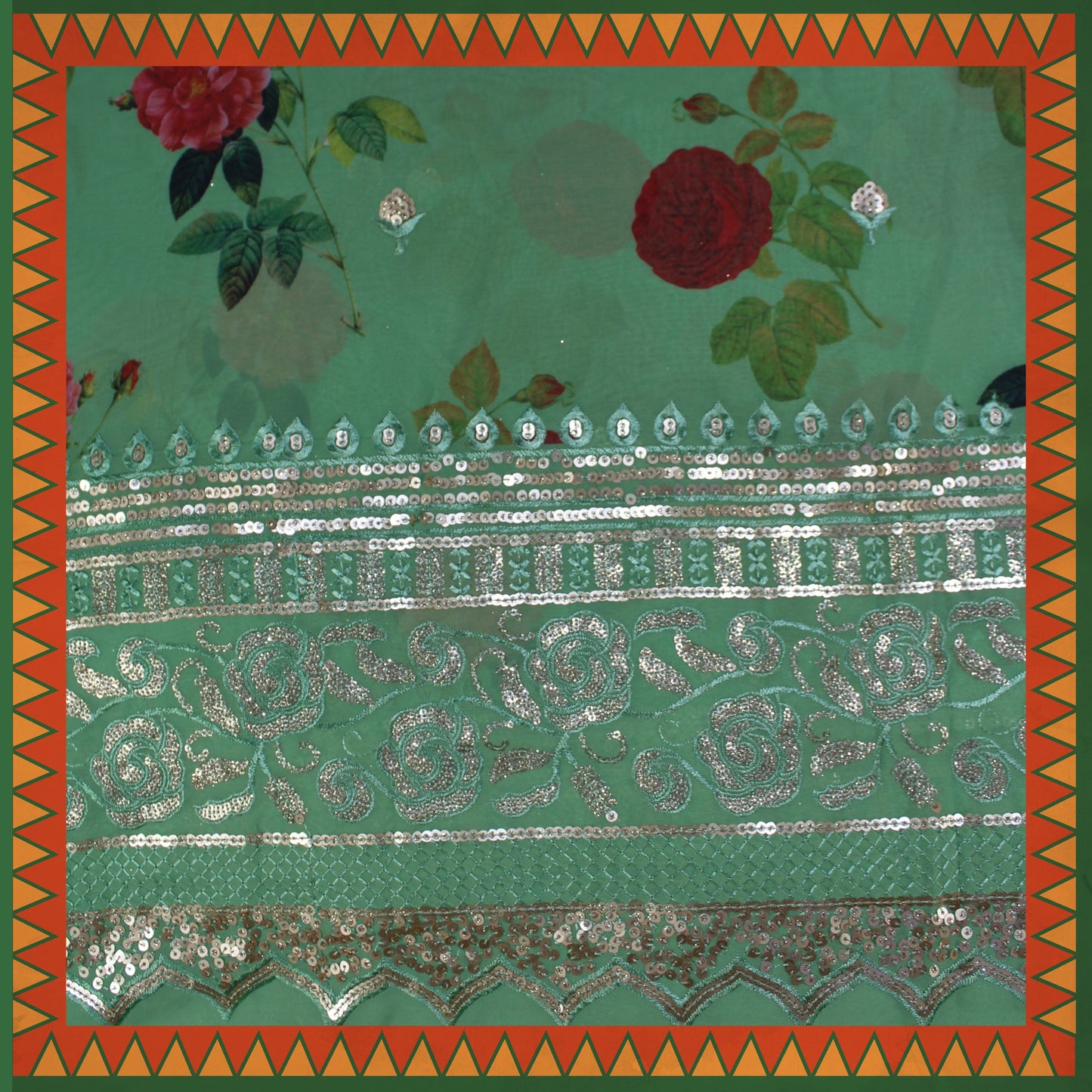 Heavy Daman Georgette On Digital Print (FW-44")