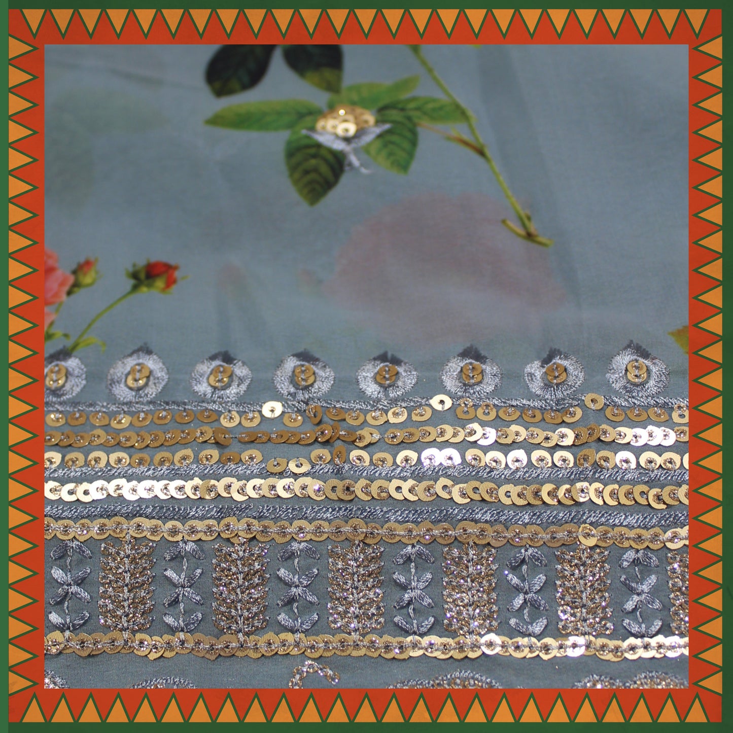 Heavy Daman Georgette On Digital Print (FW-44")
