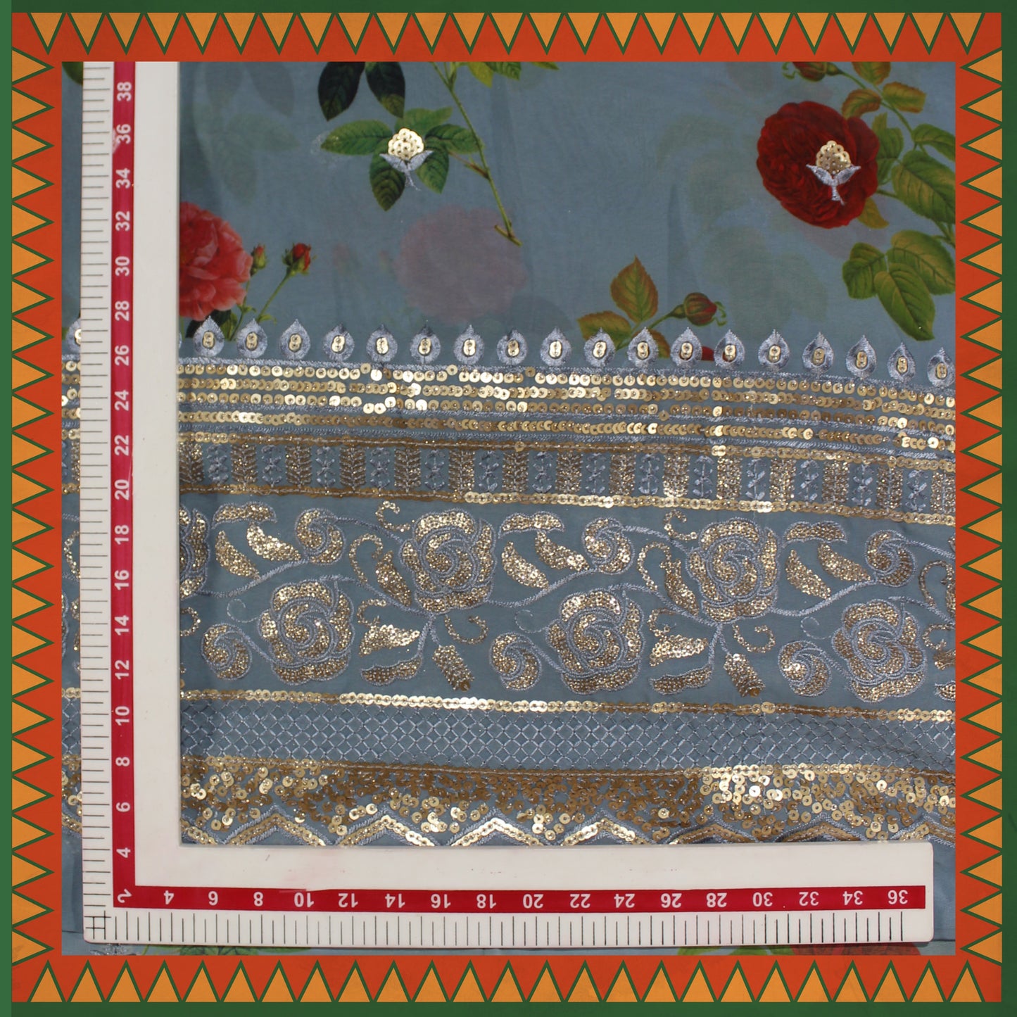 Heavy Daman Georgette On Digital Print (FW-44")
