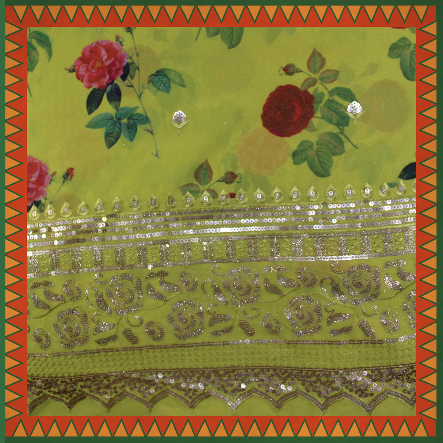 Heavy Daman Georgette On Digital Print (FW-44")