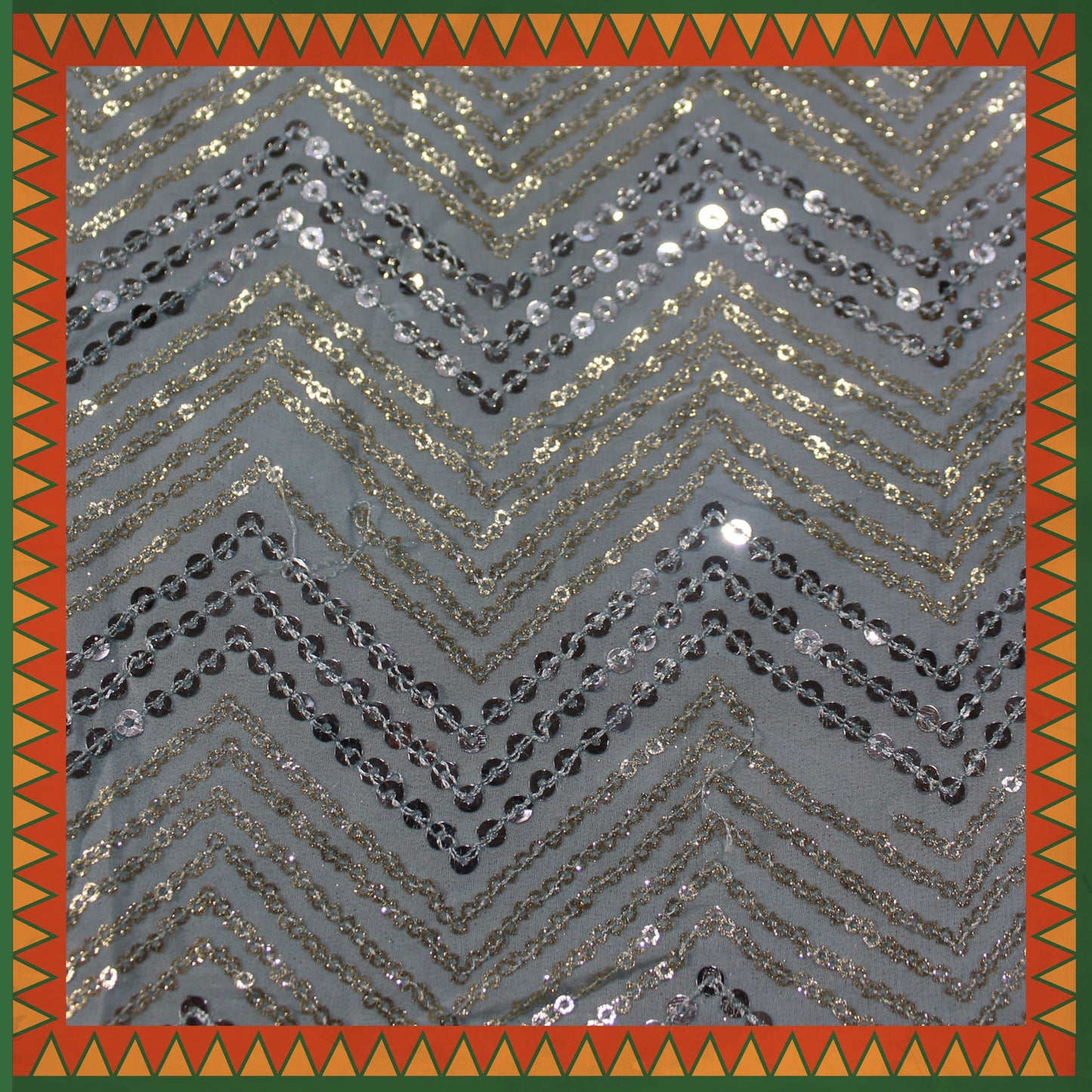 Heavy Sequence Thread Embroidery Georgette