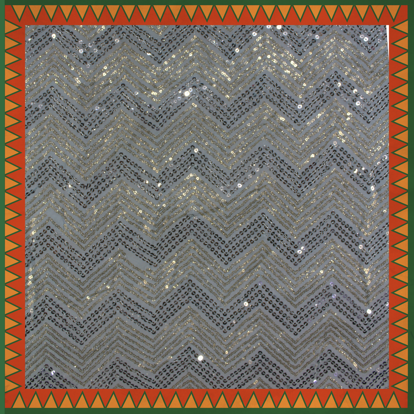 Heavy Sequence Thread Embroidery Georgette
