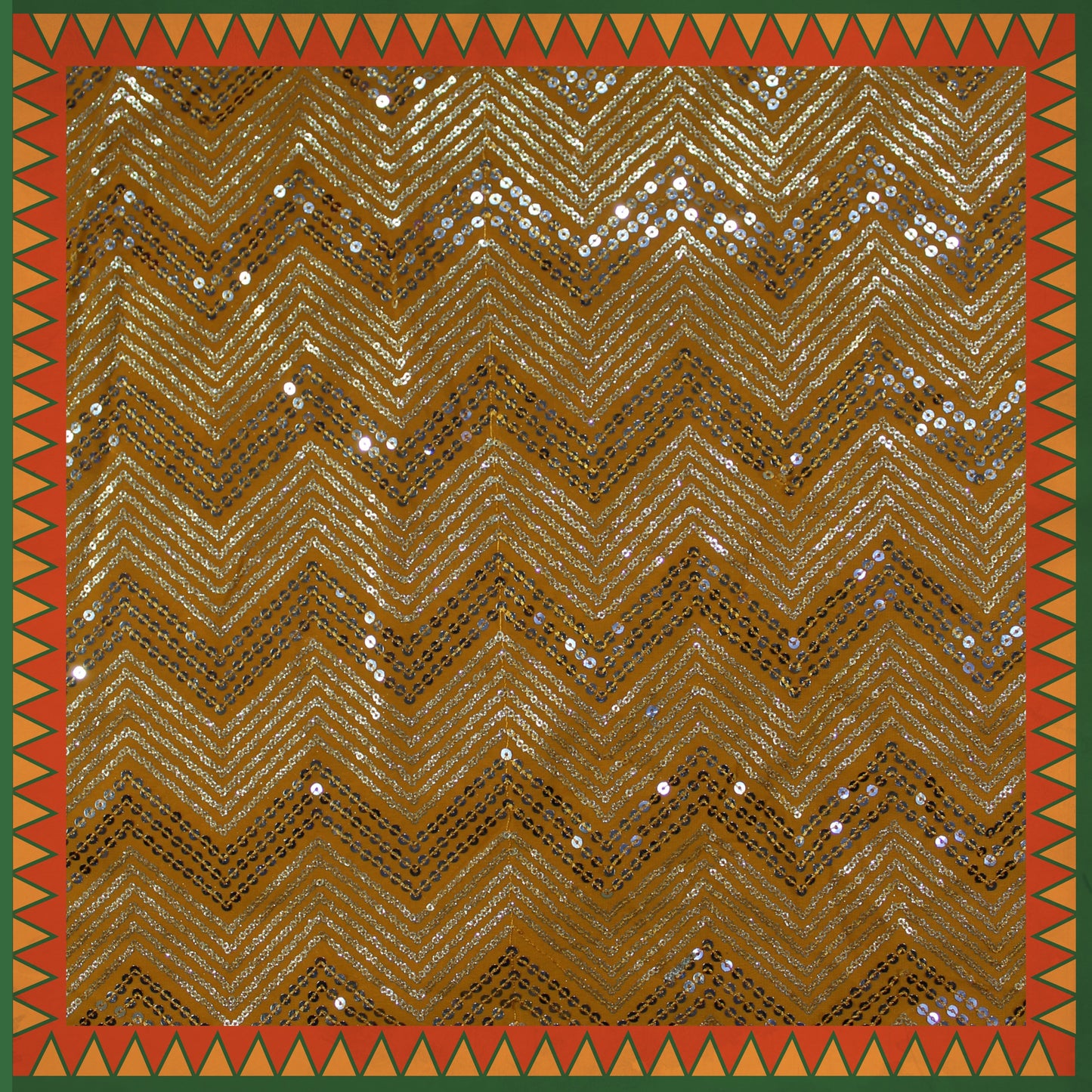 Heavy Sequence Thread Embroidery Georgette