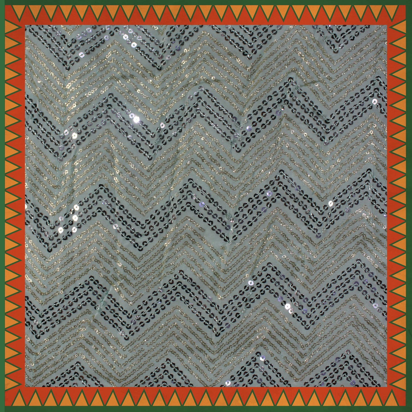Heavy Sequence Thread Embroidery Georgette