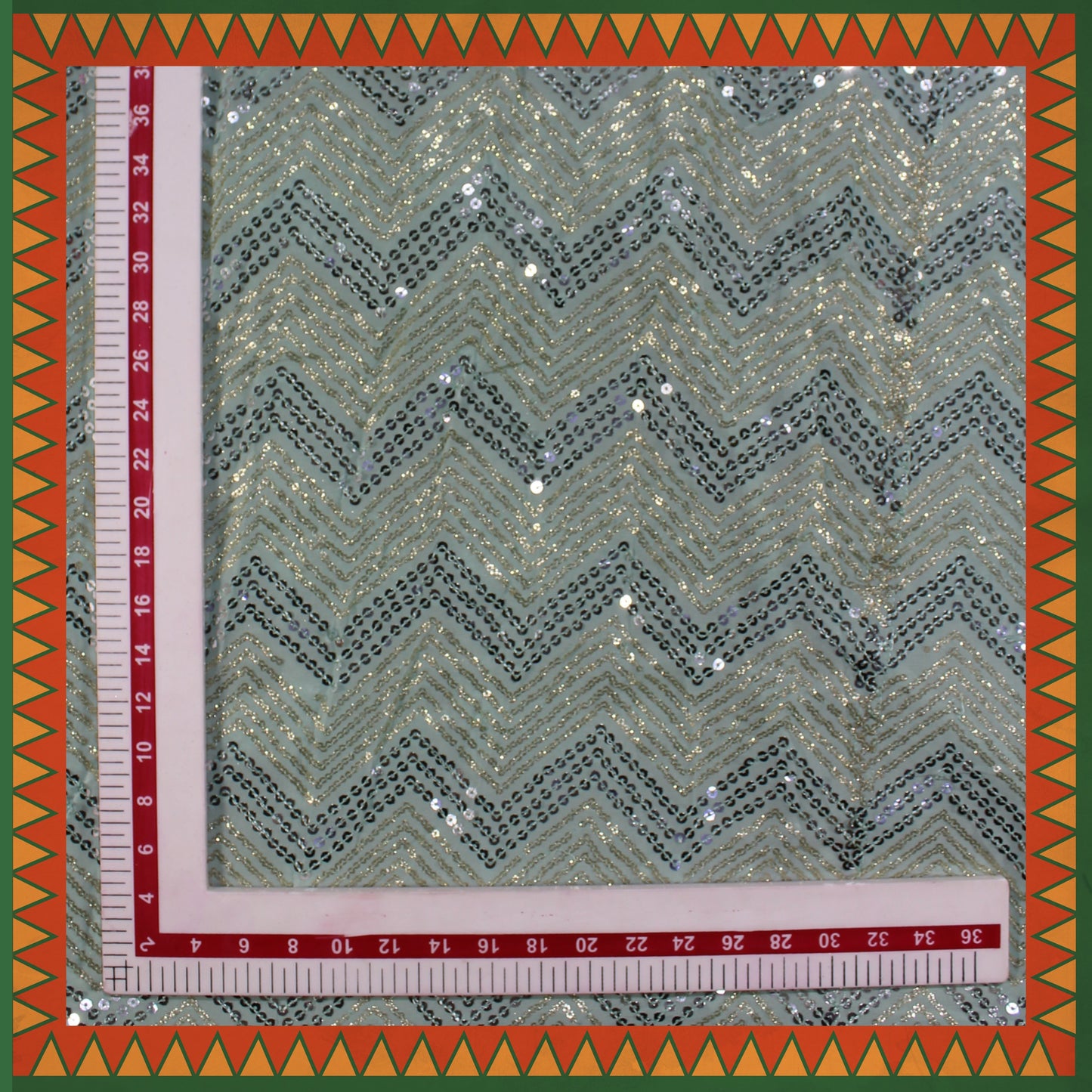 Heavy Sequence Thread Embroidery Georgette