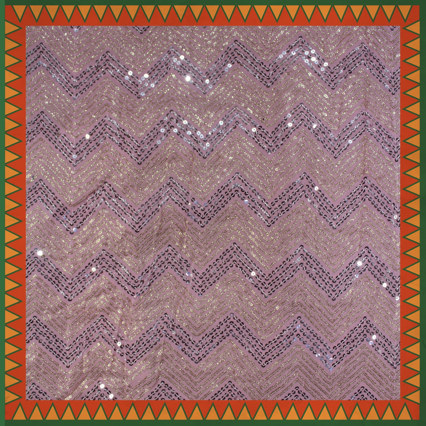 Heavy Sequence Thread Embroidery Georgette