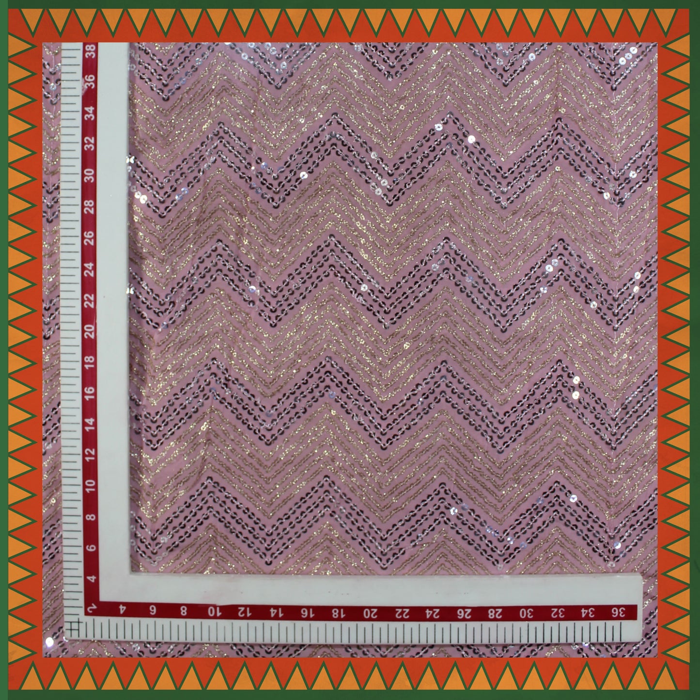 Heavy Sequence Thread Embroidery Georgette