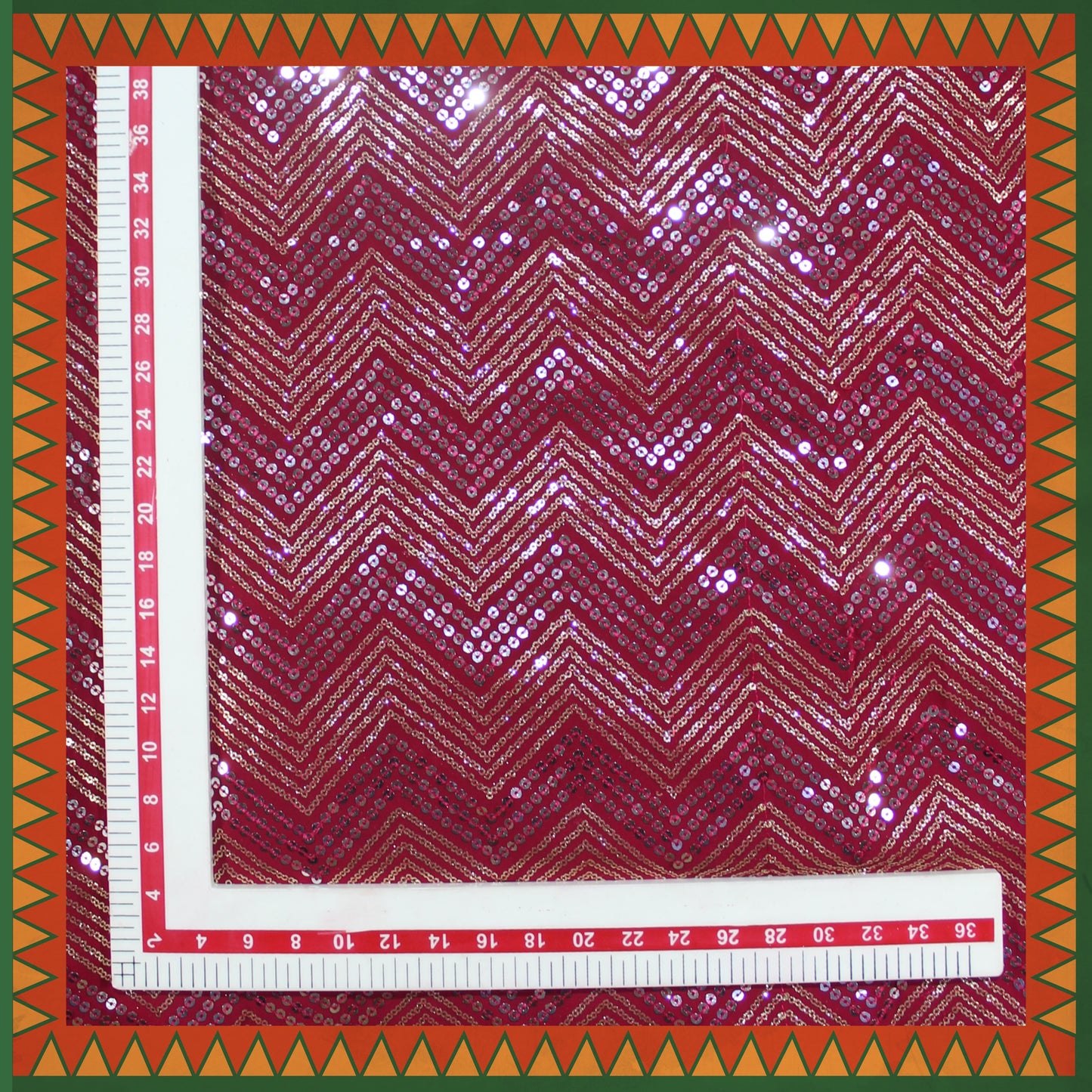 Heavy Sequence Thread Embroidery Georgette