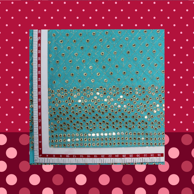 Sequence Zari Work Embroidery On Georgette