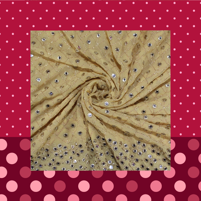 Sequence Zari Work Embroidery On Georgette