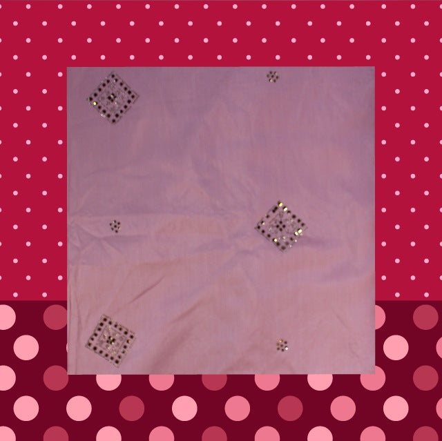 Swaroski Work On Slub Silk