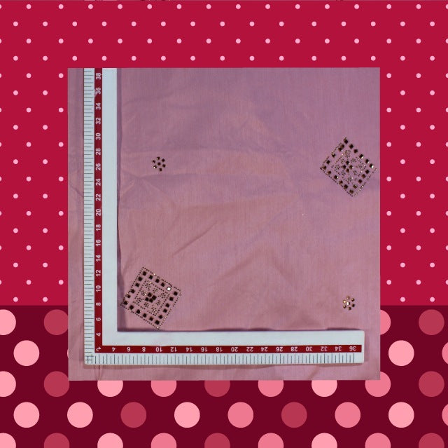 Swaroski Work On Slub Silk
