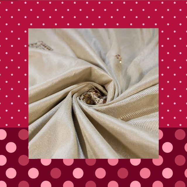 Swaroski Work On Slub Silk