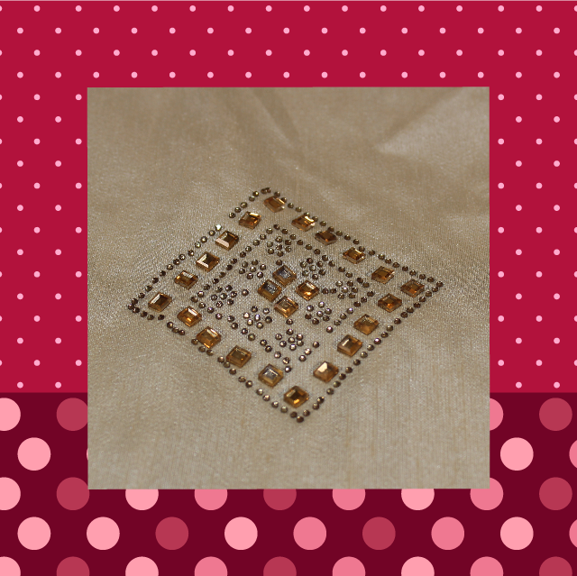 Swaroski Work On Slub Silk