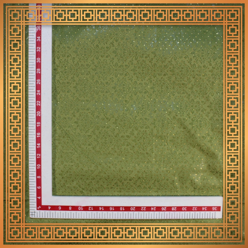 Zari Bindi With Emboss Print On Two Tafetta (FW-56")