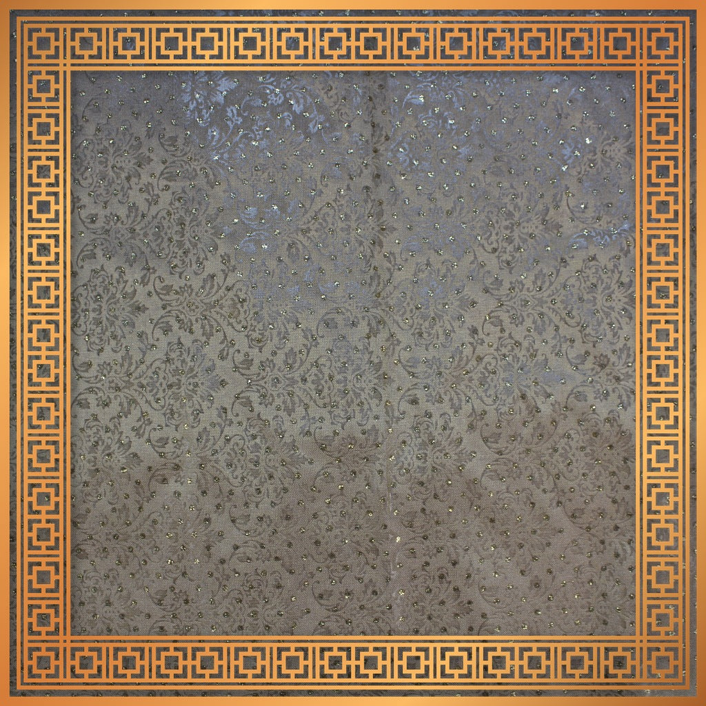 Zari Bindi With Emboss Print On Two Tafetta (FW-56")