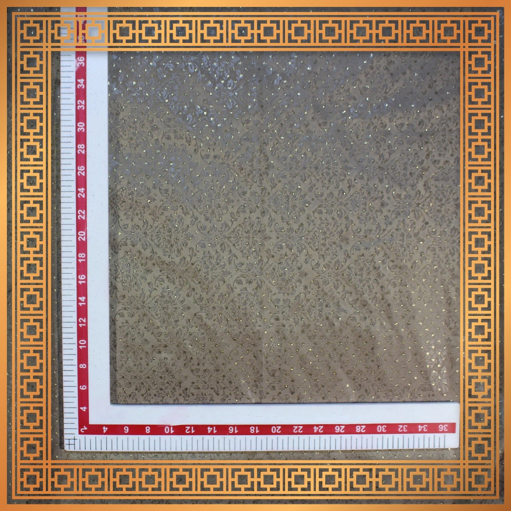 Zari Bindi With Emboss Print On Two Tafetta (FW-56")