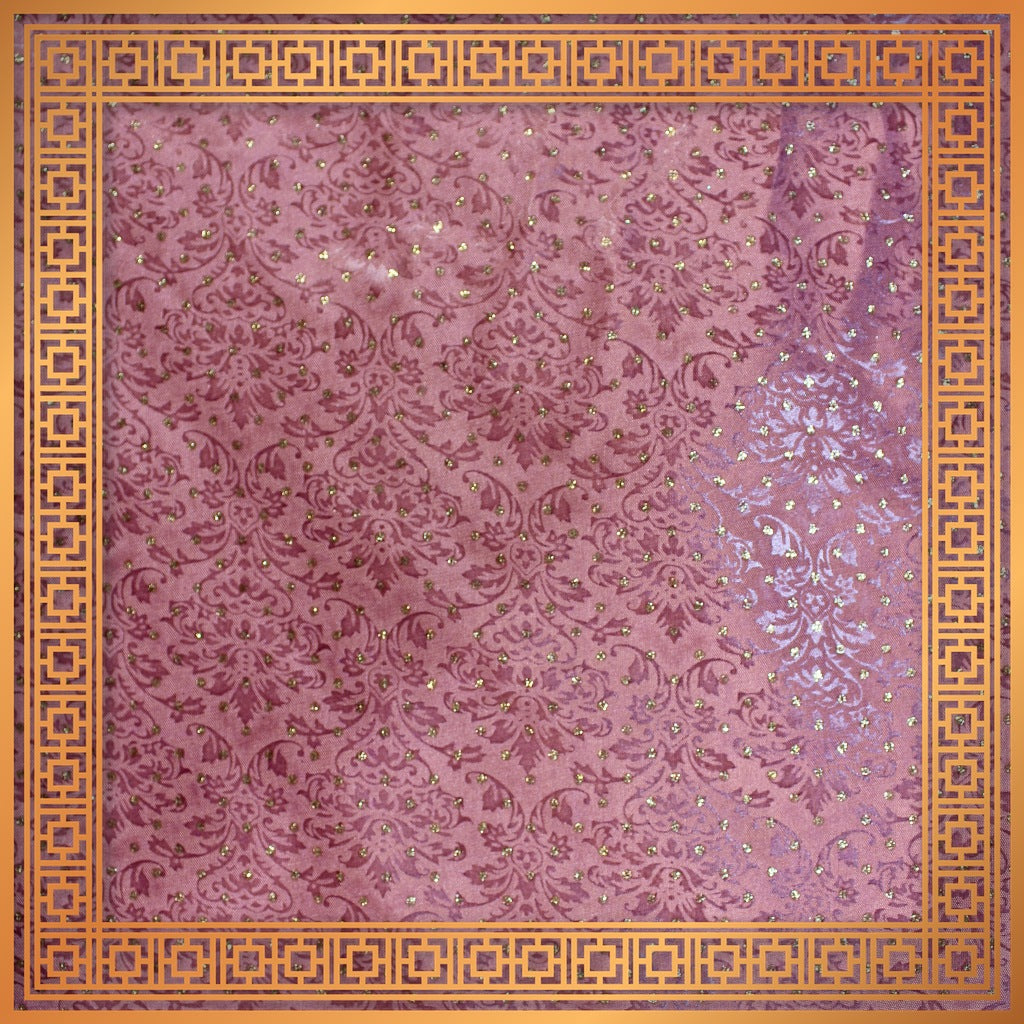 Zari Bindi With Emboss Print On Two Tafetta (FW-56")