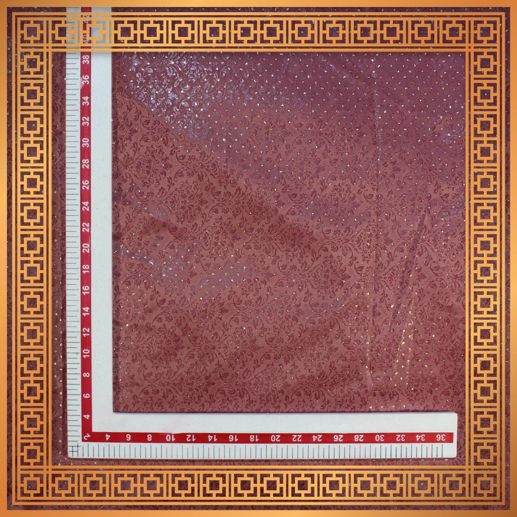 Zari Bindi With Emboss Print On Two Tafetta (FW-56")