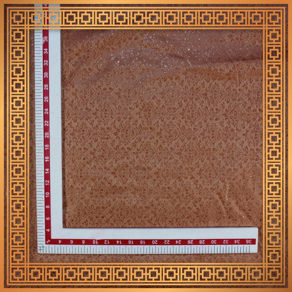 Zari Bindi With Emboss Print On Two Tafetta (FW-56")