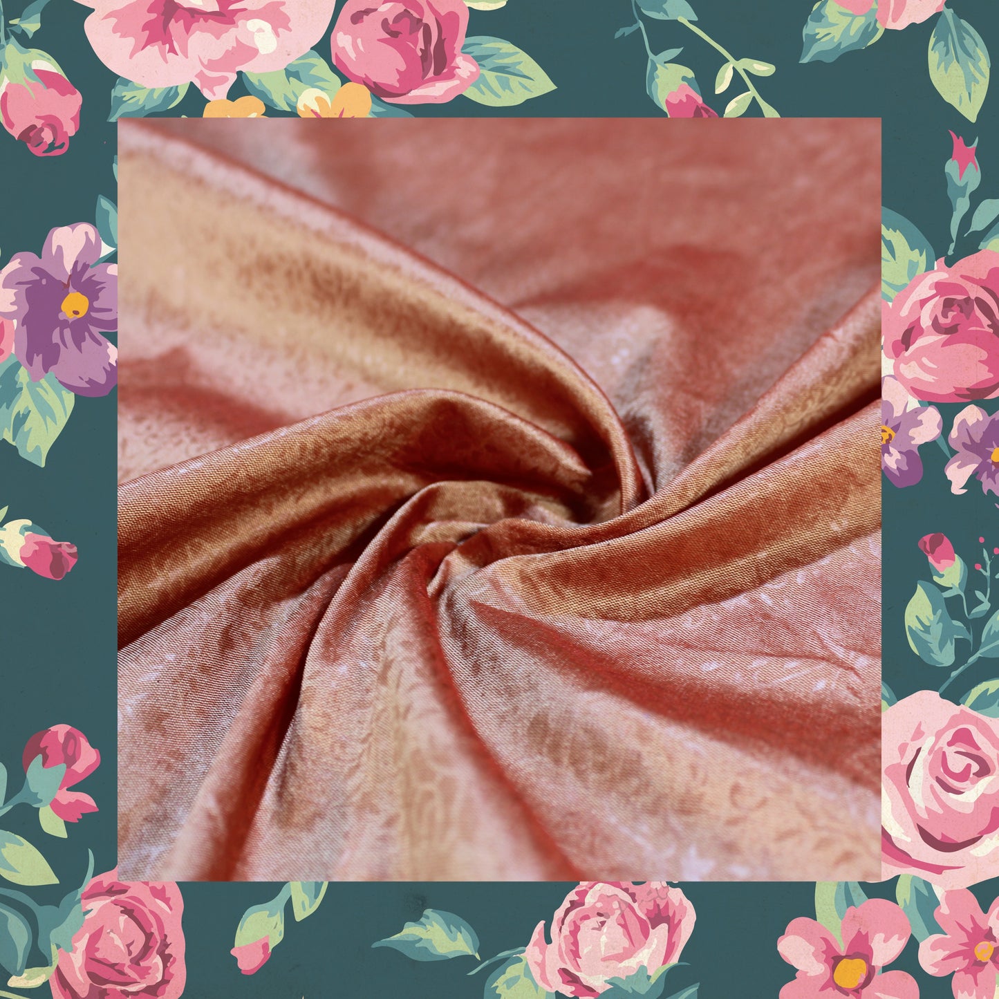 Emboss Print On Two Tone Tafetta (FW-56")