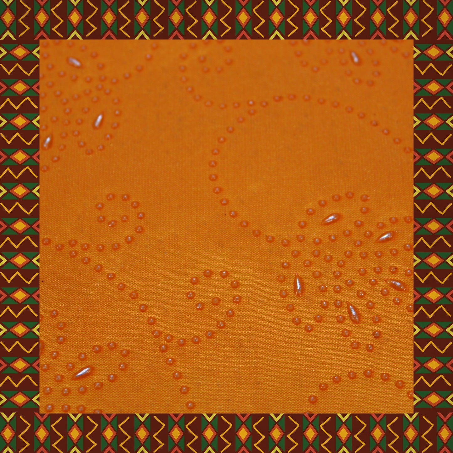 Due Drop Leather Foil Print On Tafetta (FW-56")