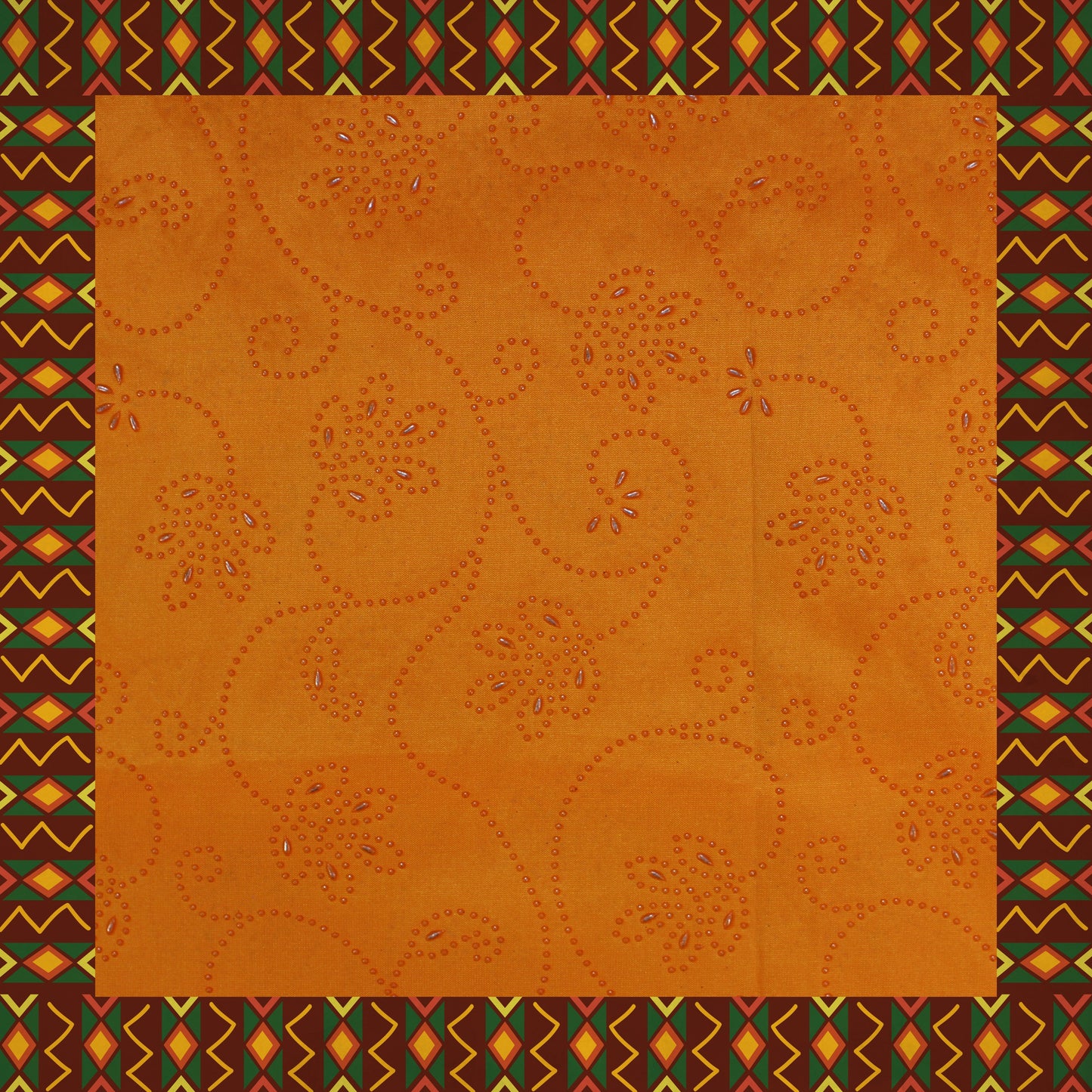 Due Drop Leather Foil Print On Tafetta (FW-56")