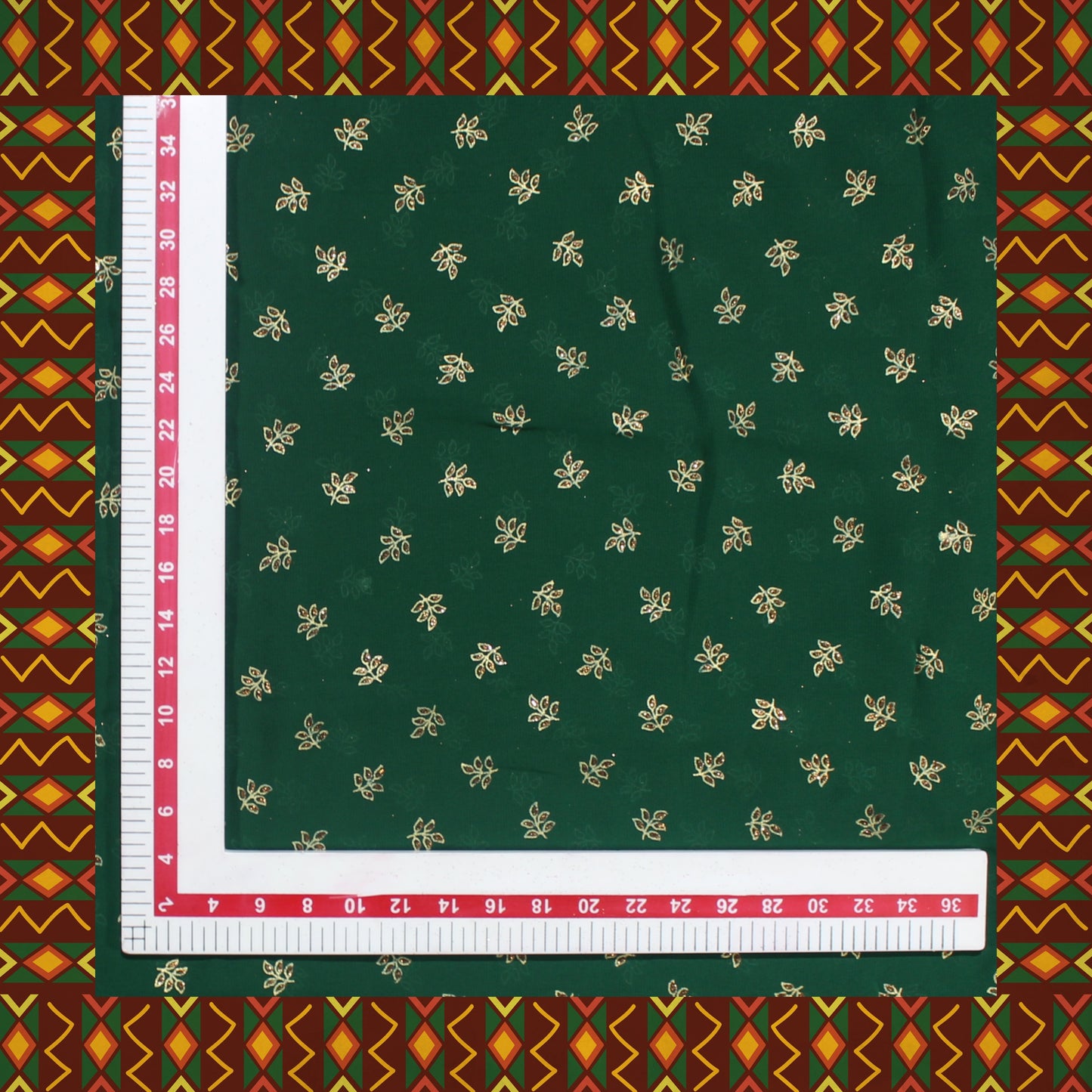 Flower Golden Foil Print On Georgette (FW-44")