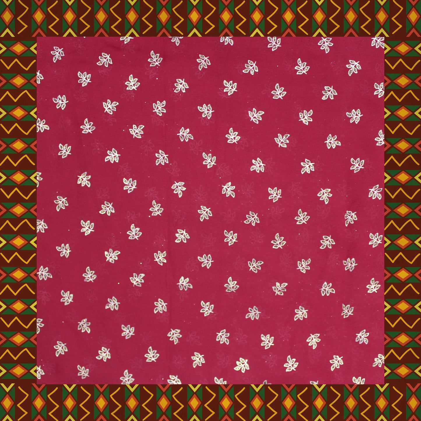 Flower Golden Foil Print On Georgette (FW-44")