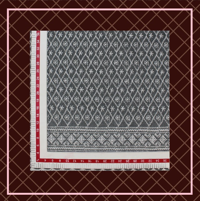 Lucknawi Thread Work On Cotton Fabric