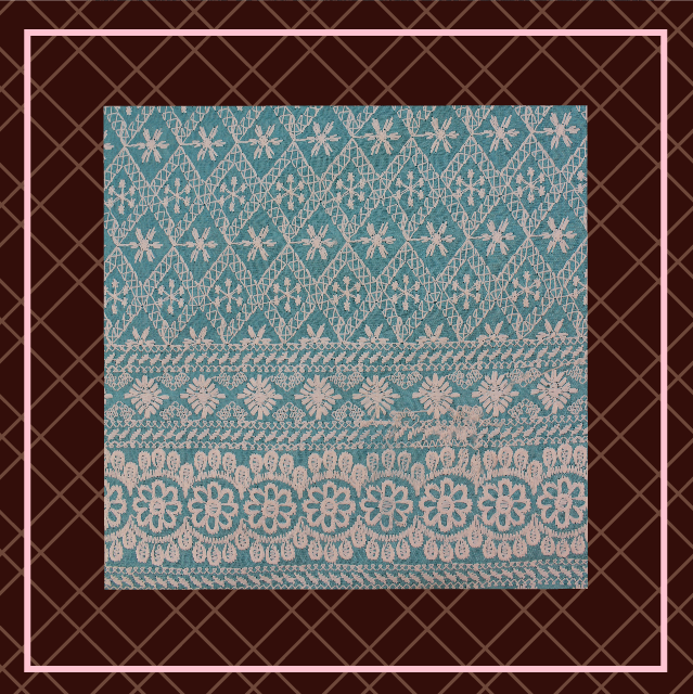 Lucknawi Thread Work On Cotton Fabric