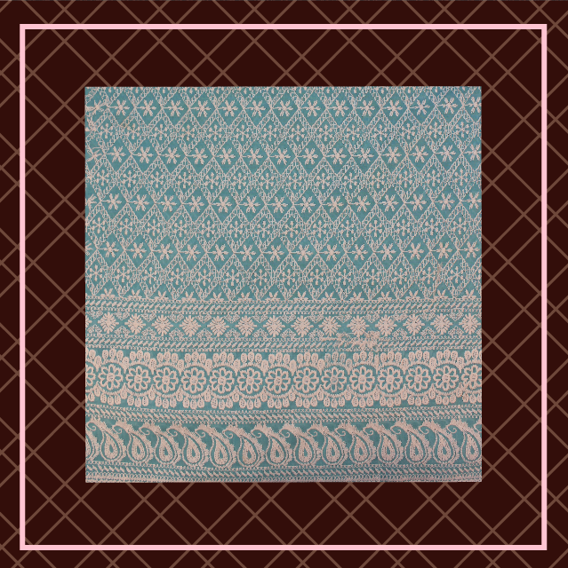 Lucknawi Thread Work On Cotton Fabric