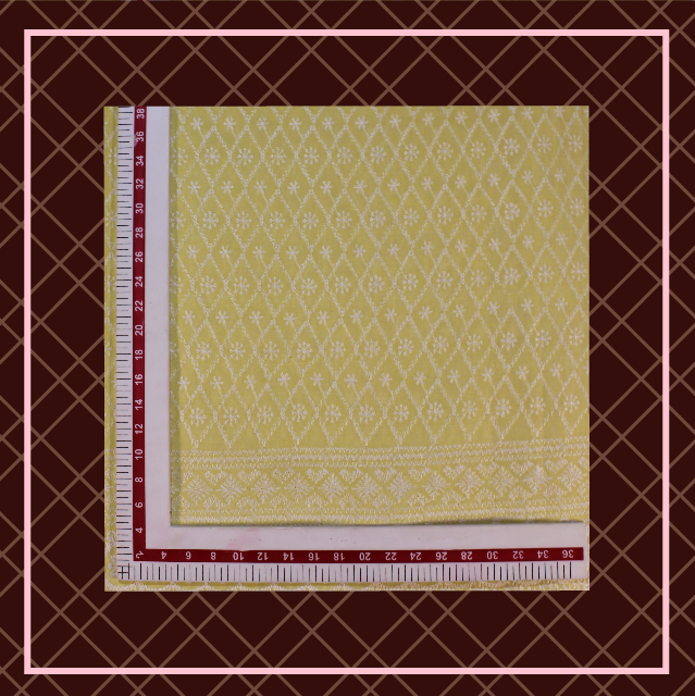 Lucknawi Thread Work On Cotton Fabric