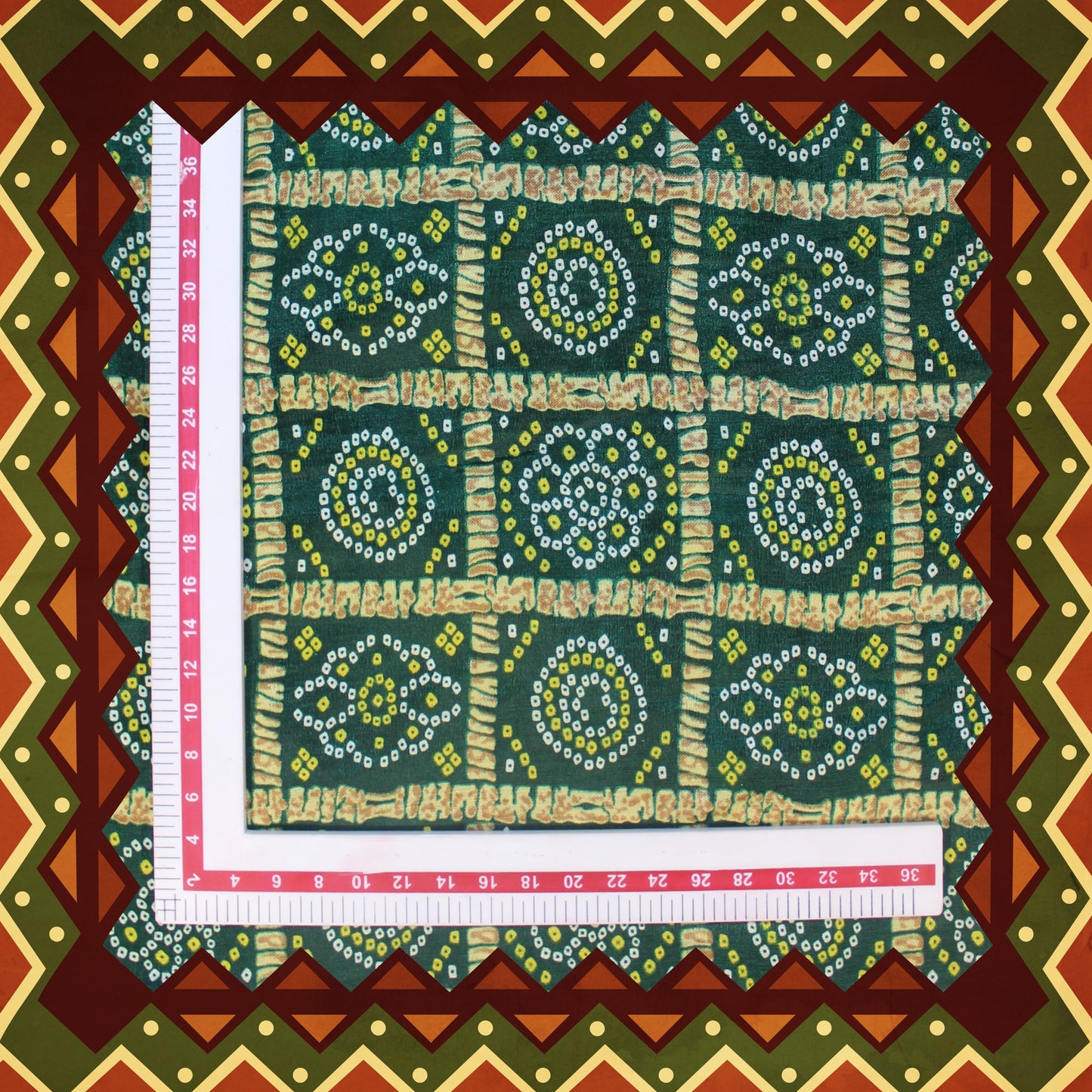 Japanese Chinnon Bandhani Print Fabric (FW-44}