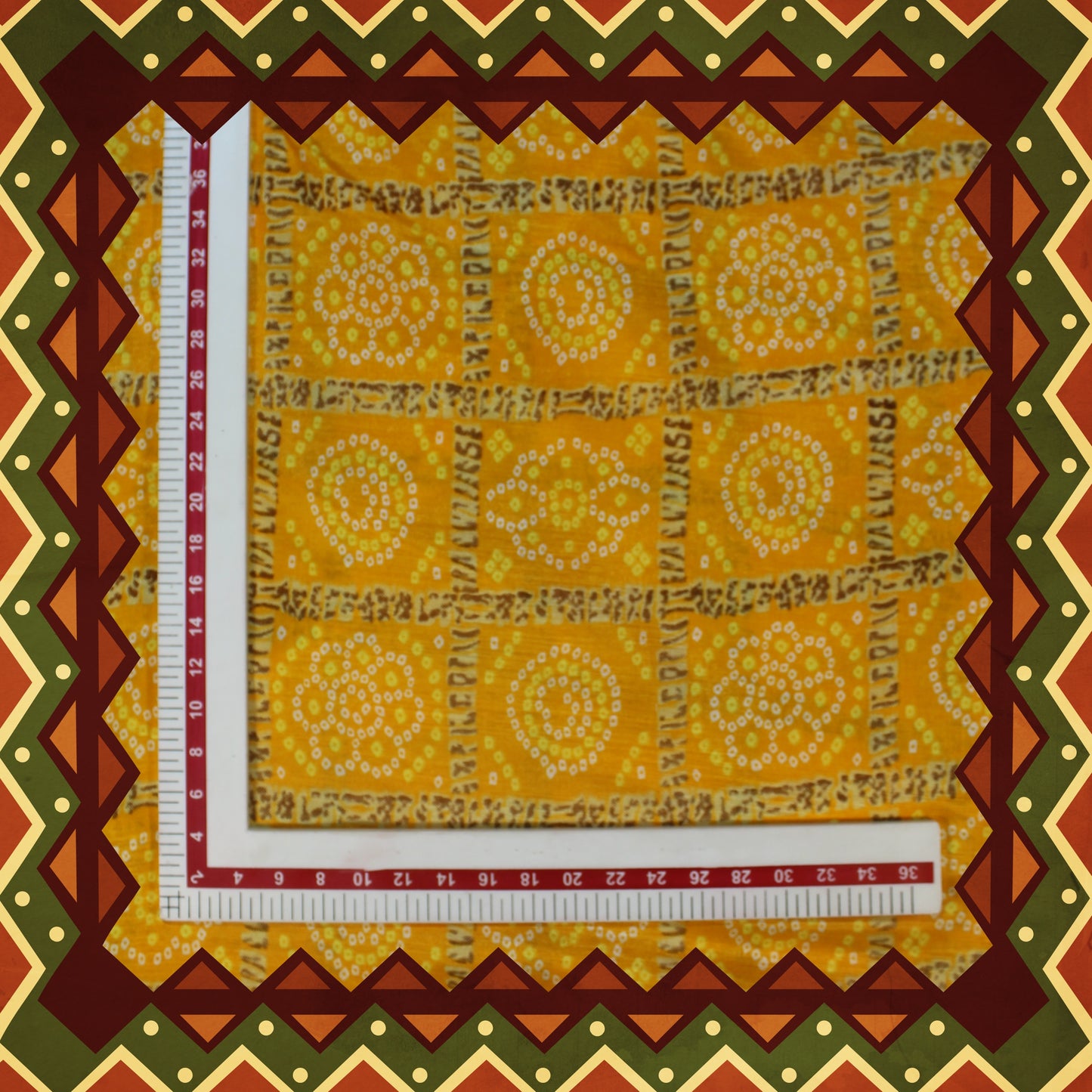 Japanese Chinnon Bandhani Print Fabric (FW-44}
