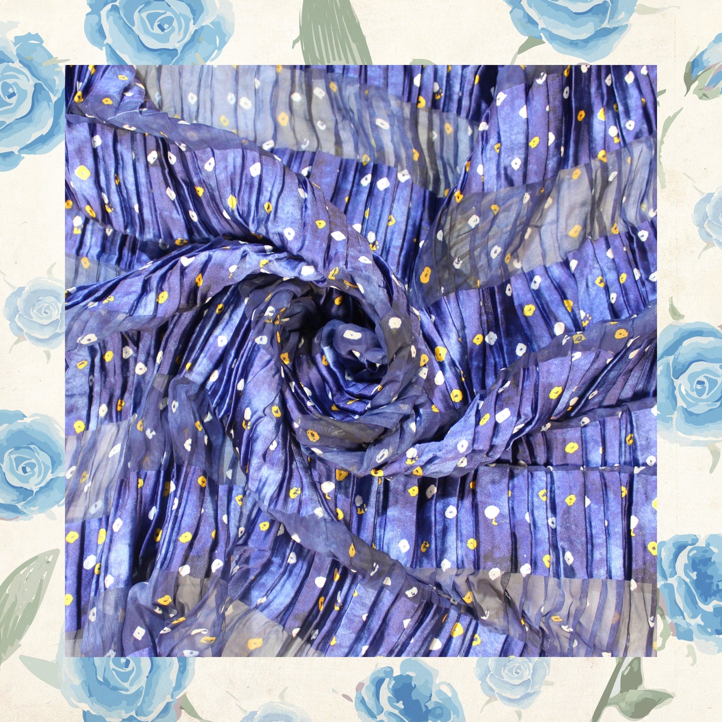 Digital Print On Lurex Satin Georgette Fabric (FW-44")