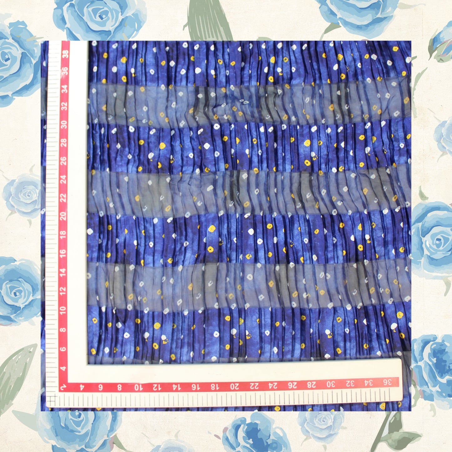 Digital Print On Lurex Satin Georgette Fabric (FW-44")