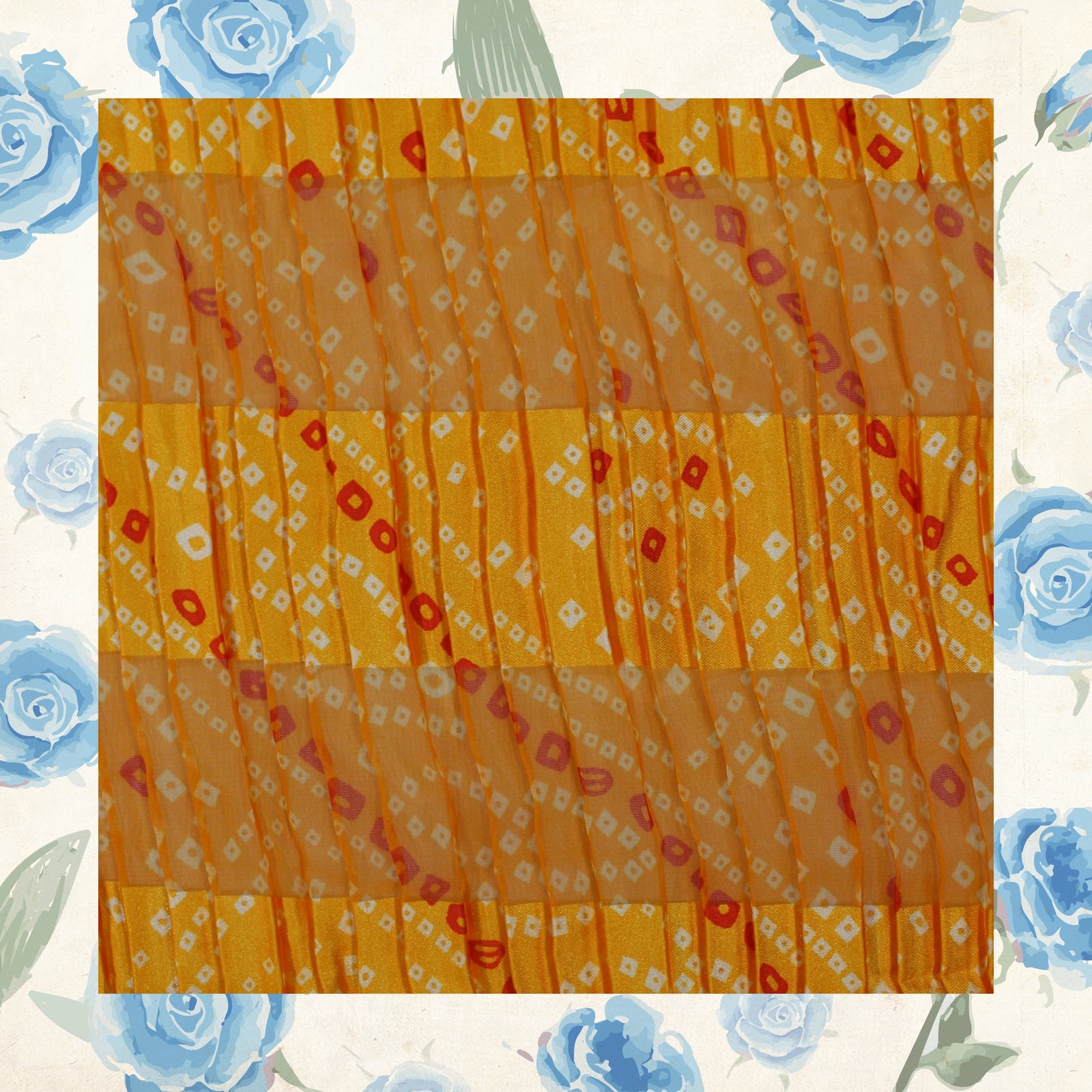 Digital Print On Lurex Satin Georgette Fabric (FW-44")