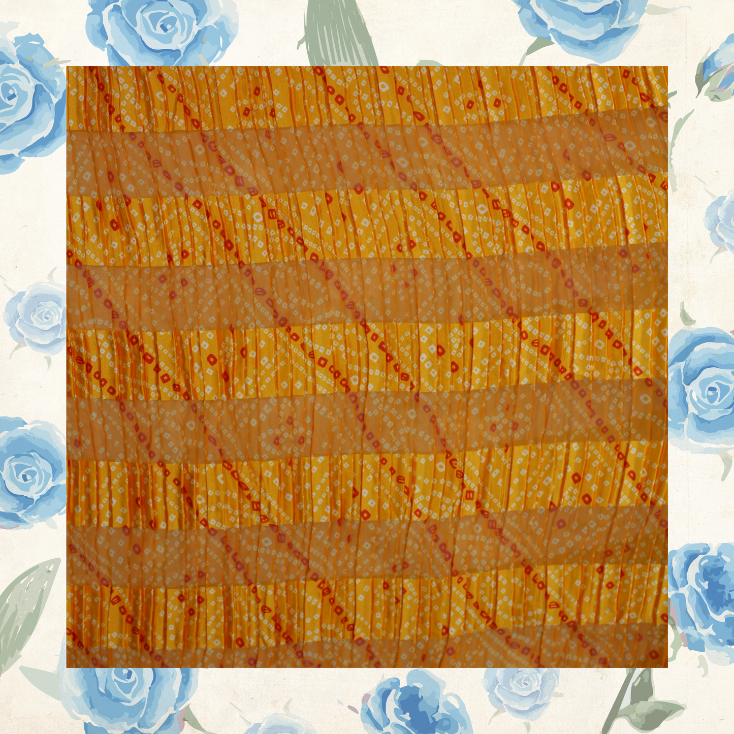 Digital Print On Lurex Satin Georgette Fabric (FW-44")