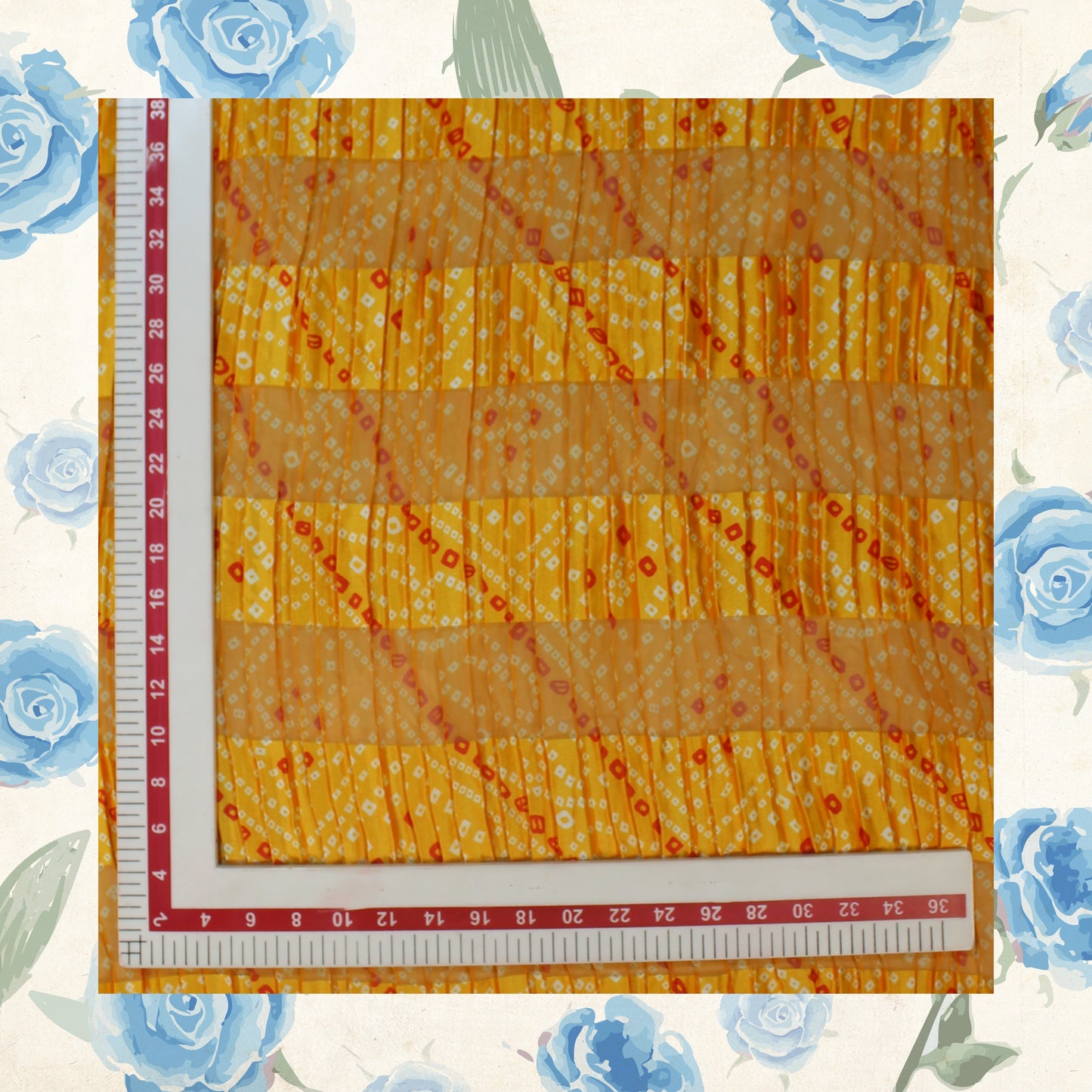 Digital Print On Lurex Satin Georgette Fabric (FW-44")