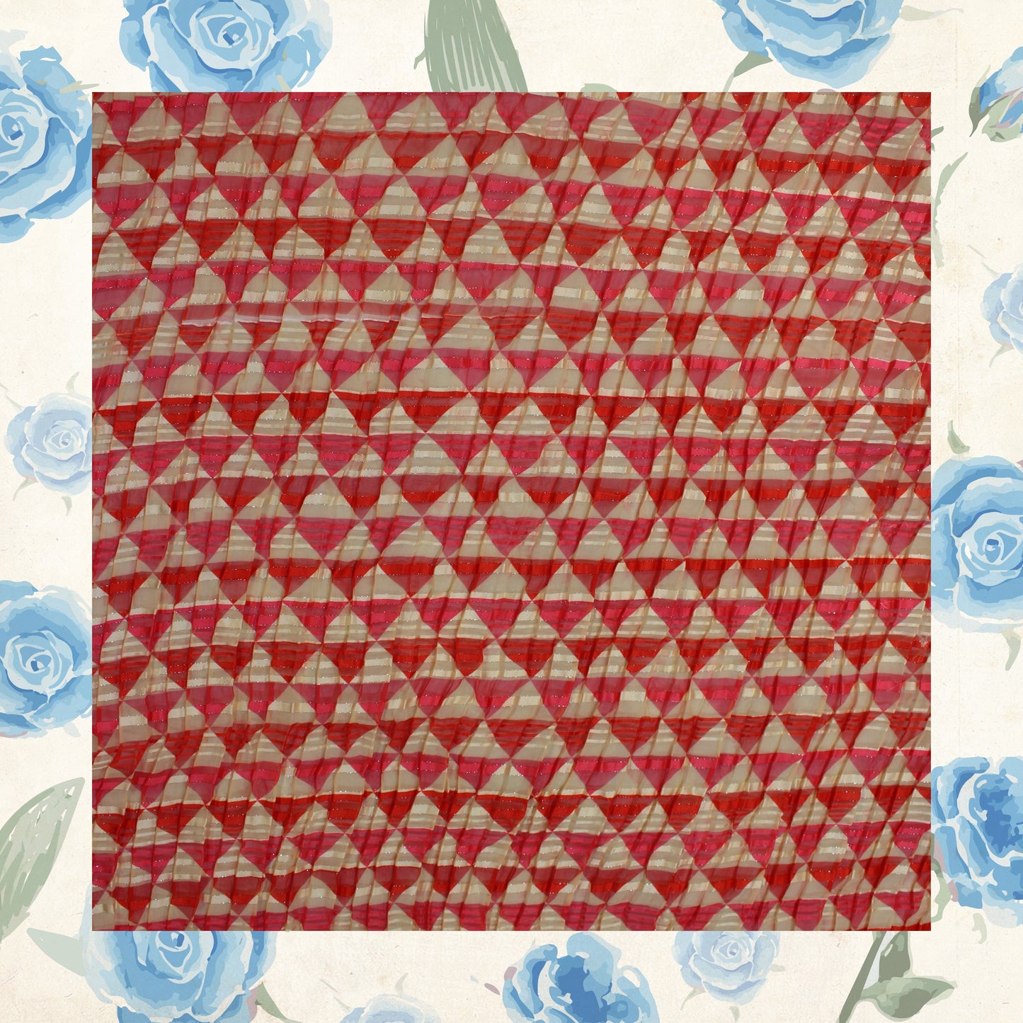 Digital Print On Lurex Satin Georgette Fabric (FW-44")